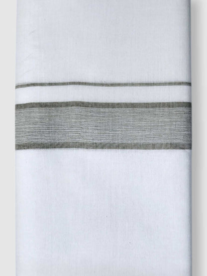 Pure White Cotton Men's Double Dhoti