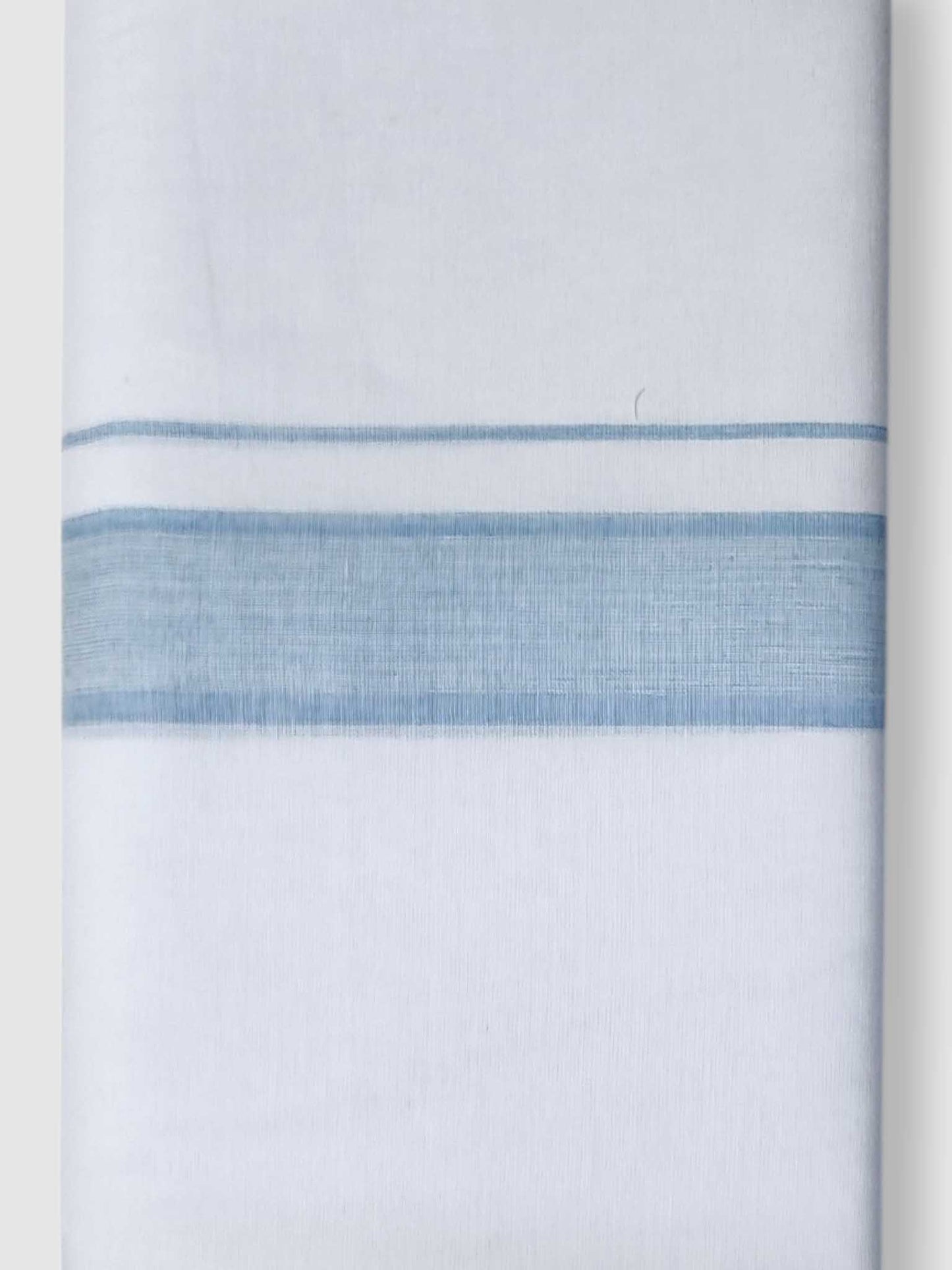 Pure White Cotton Men's Double Dhoti