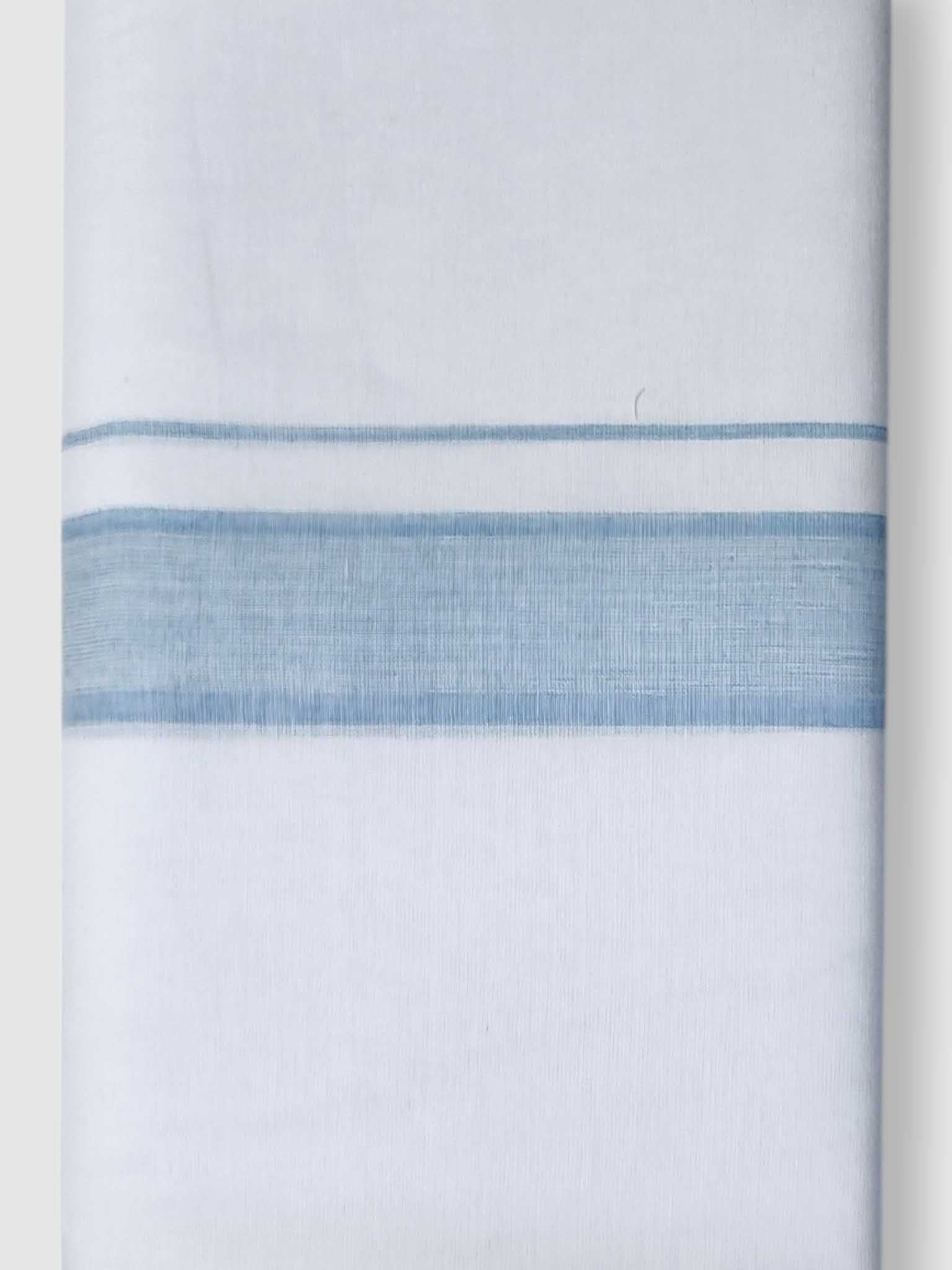 Pure White Cotton Men's Double Dhoti