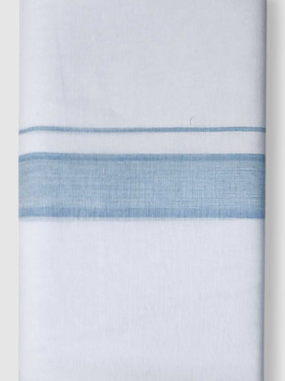 Pure White Cotton Men's Double Dhoti