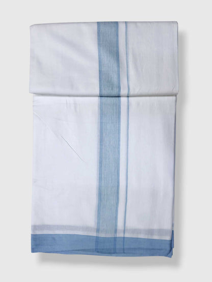 Pure White Cotton Men's Double Dhoti