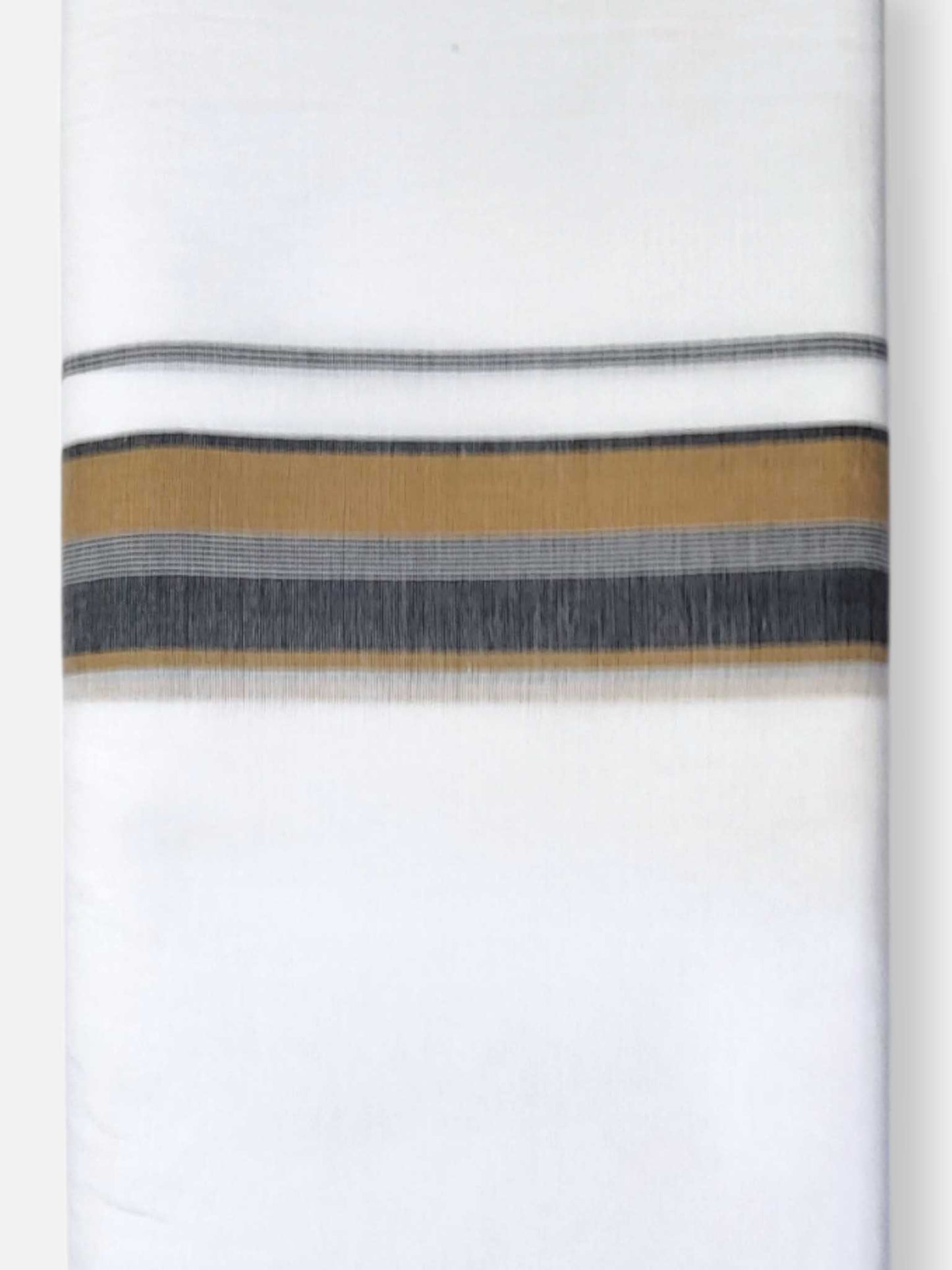 Pure White Cotton Men's Double Dhoti