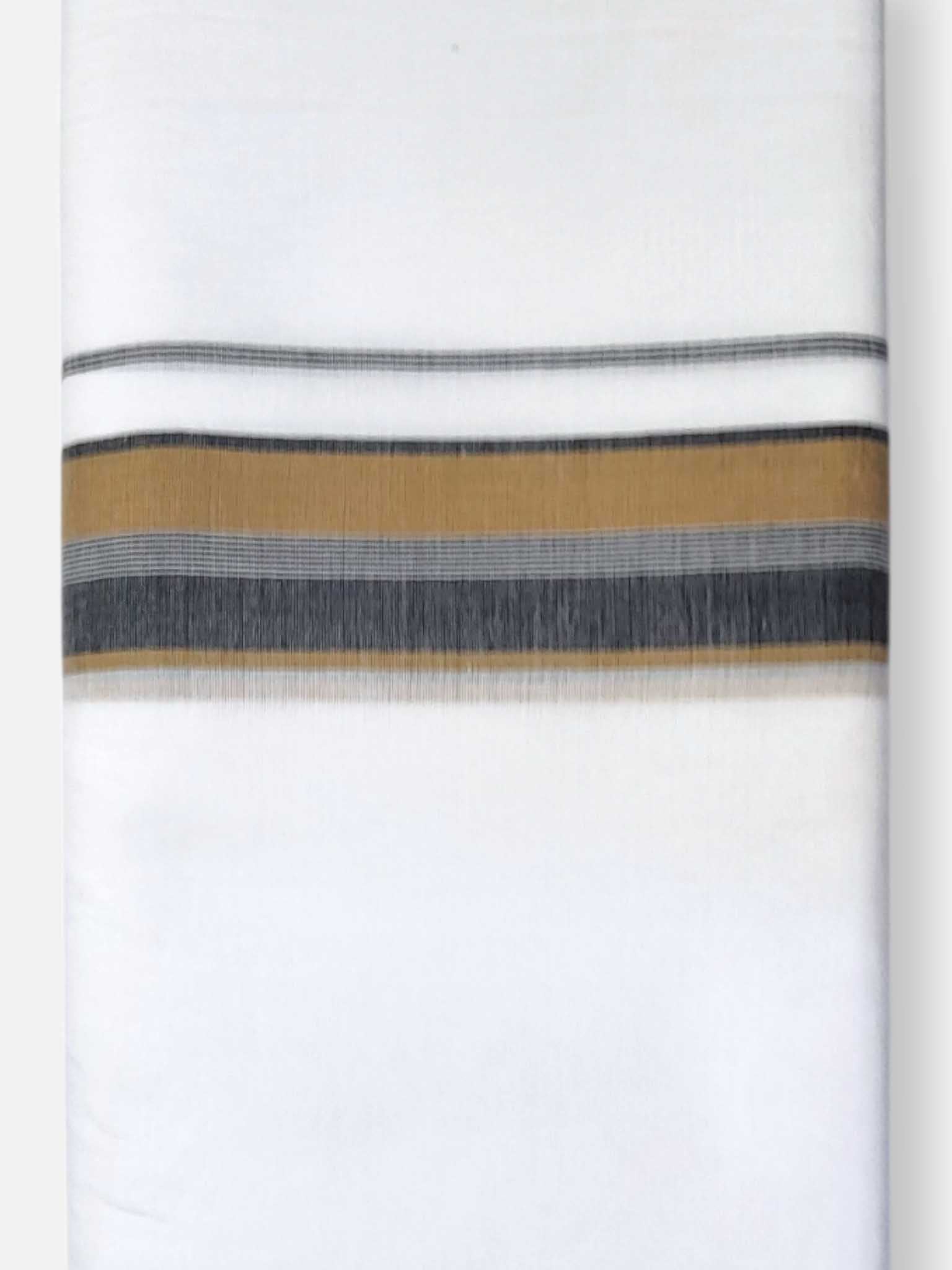 Pure White Cotton Men's Double Dhoti
