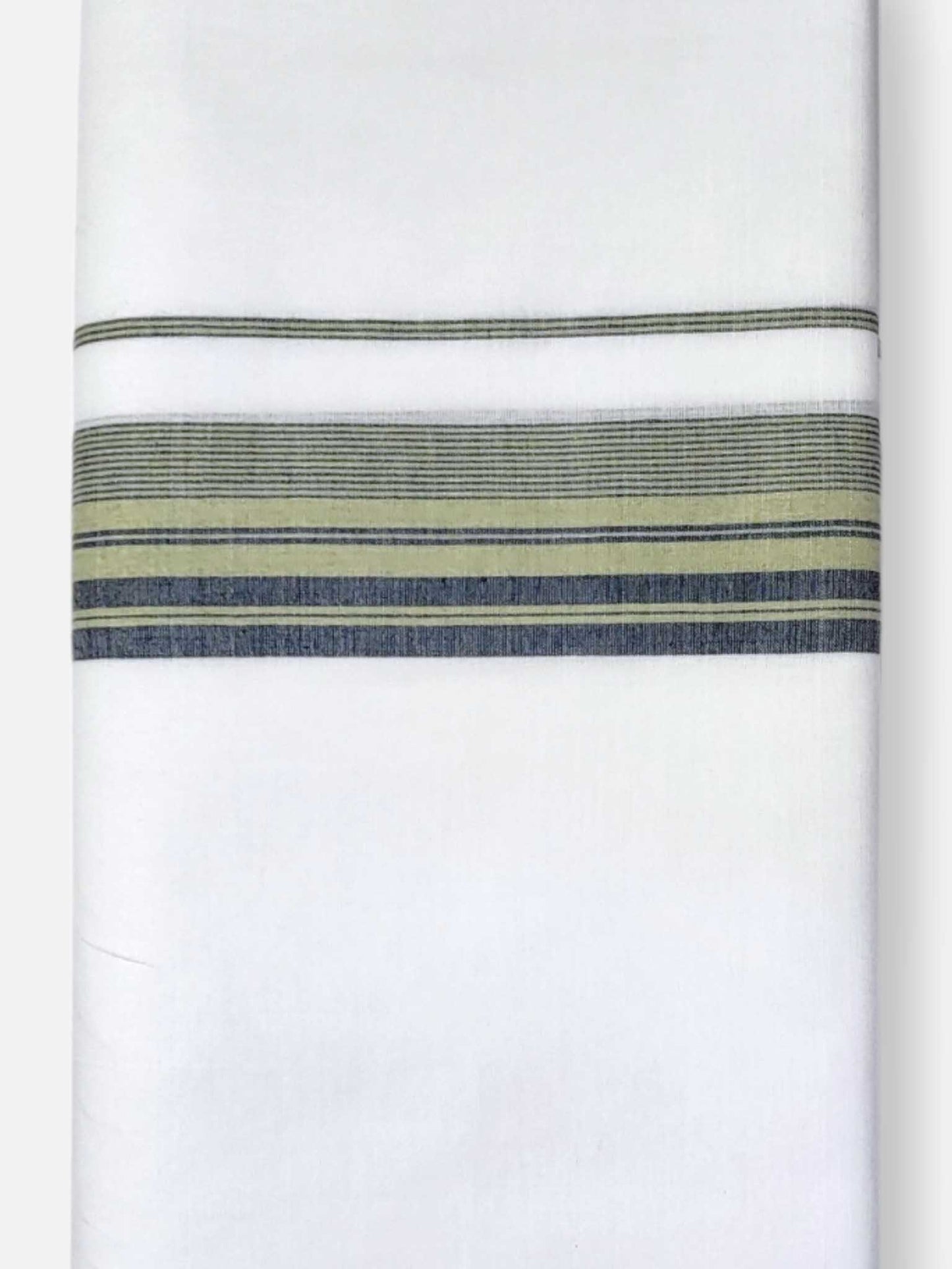 Pure White Cotton Men's Double Dhoti