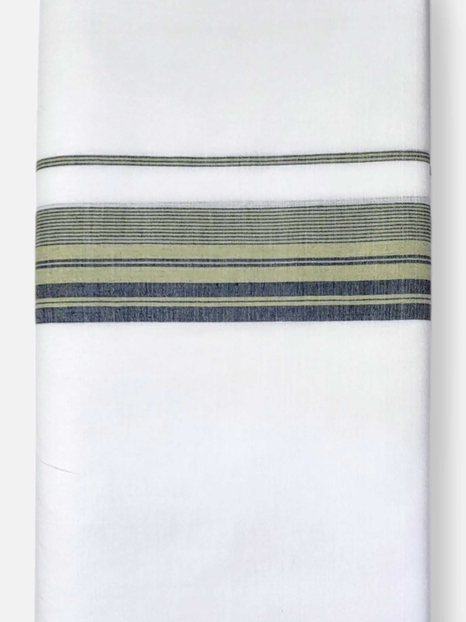 Pure White Cotton Men's Double Dhoti