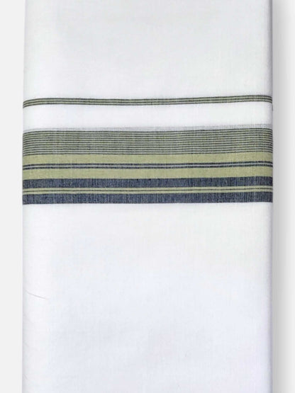 Pure White Cotton Men's Double Dhoti
