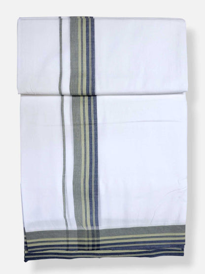Pure White Cotton Men's Double Dhoti