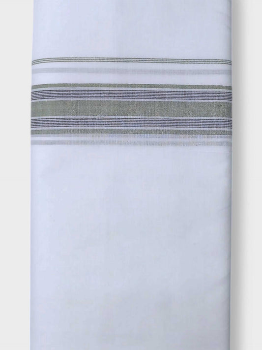 Pure White Cotton Men's Double Dhoti