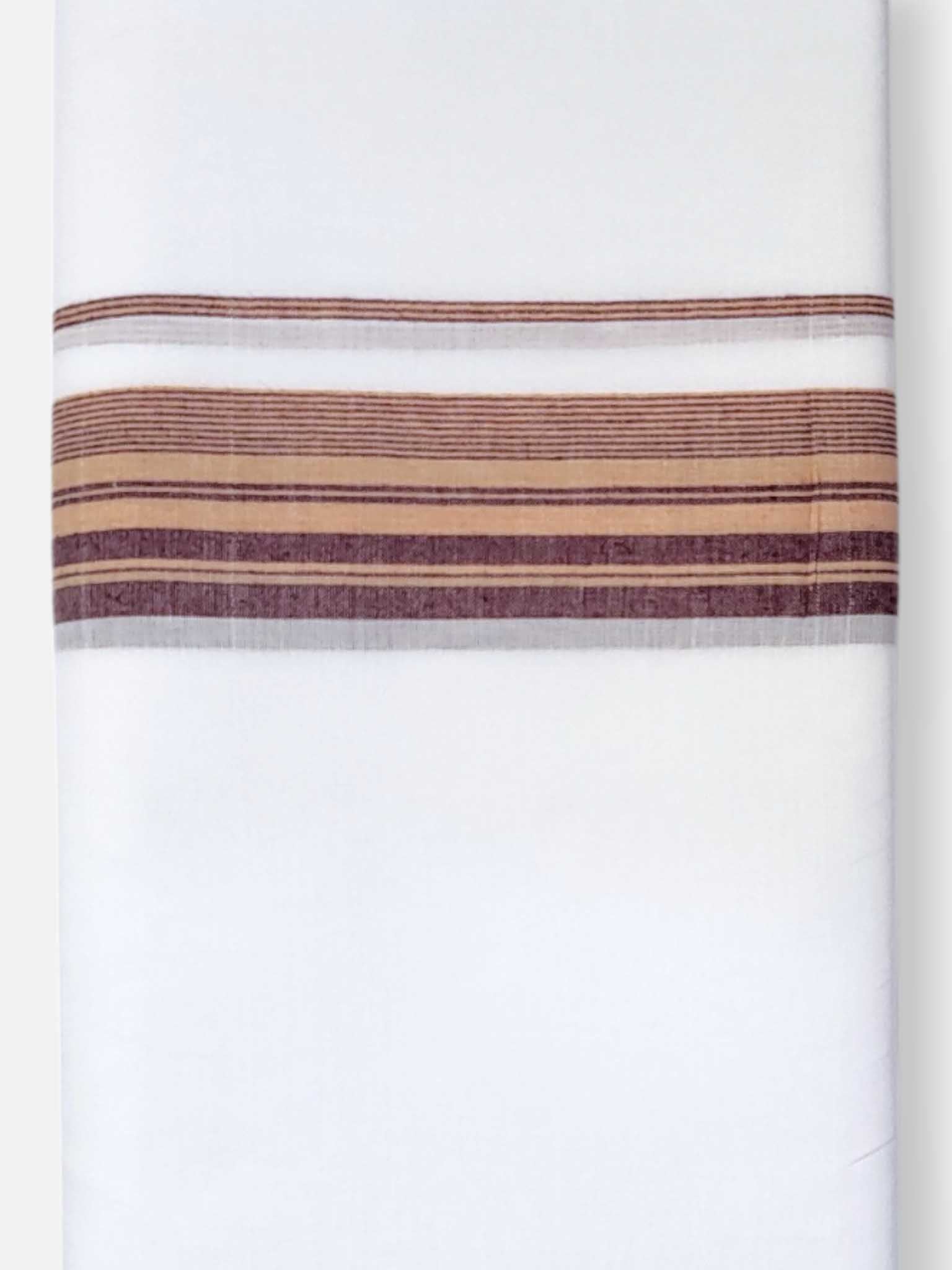 Pure White Cotton Men's Double Dhoti