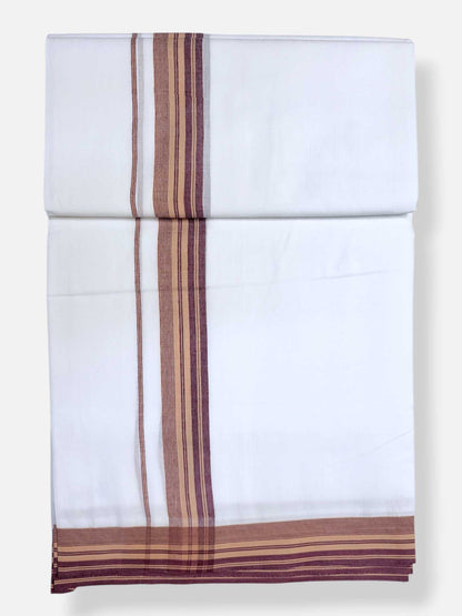 Pure White Cotton Men's Double Dhoti