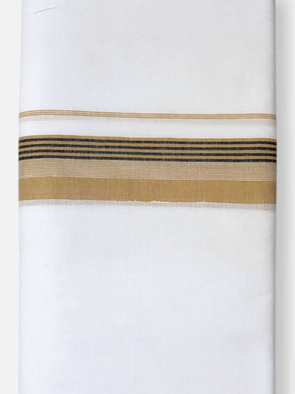 Pure White Cotton Men's Double Dhoti