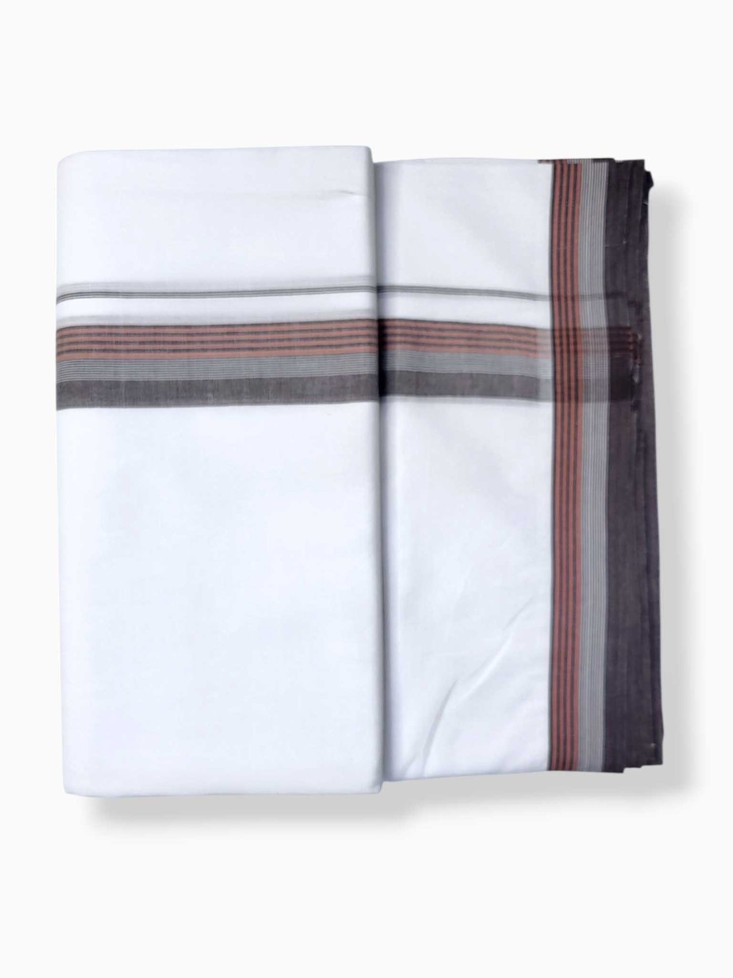 Pure White Cotton Men's Double Dhoti