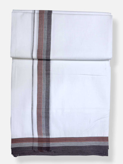 Pure White Cotton Men's Double Dhoti