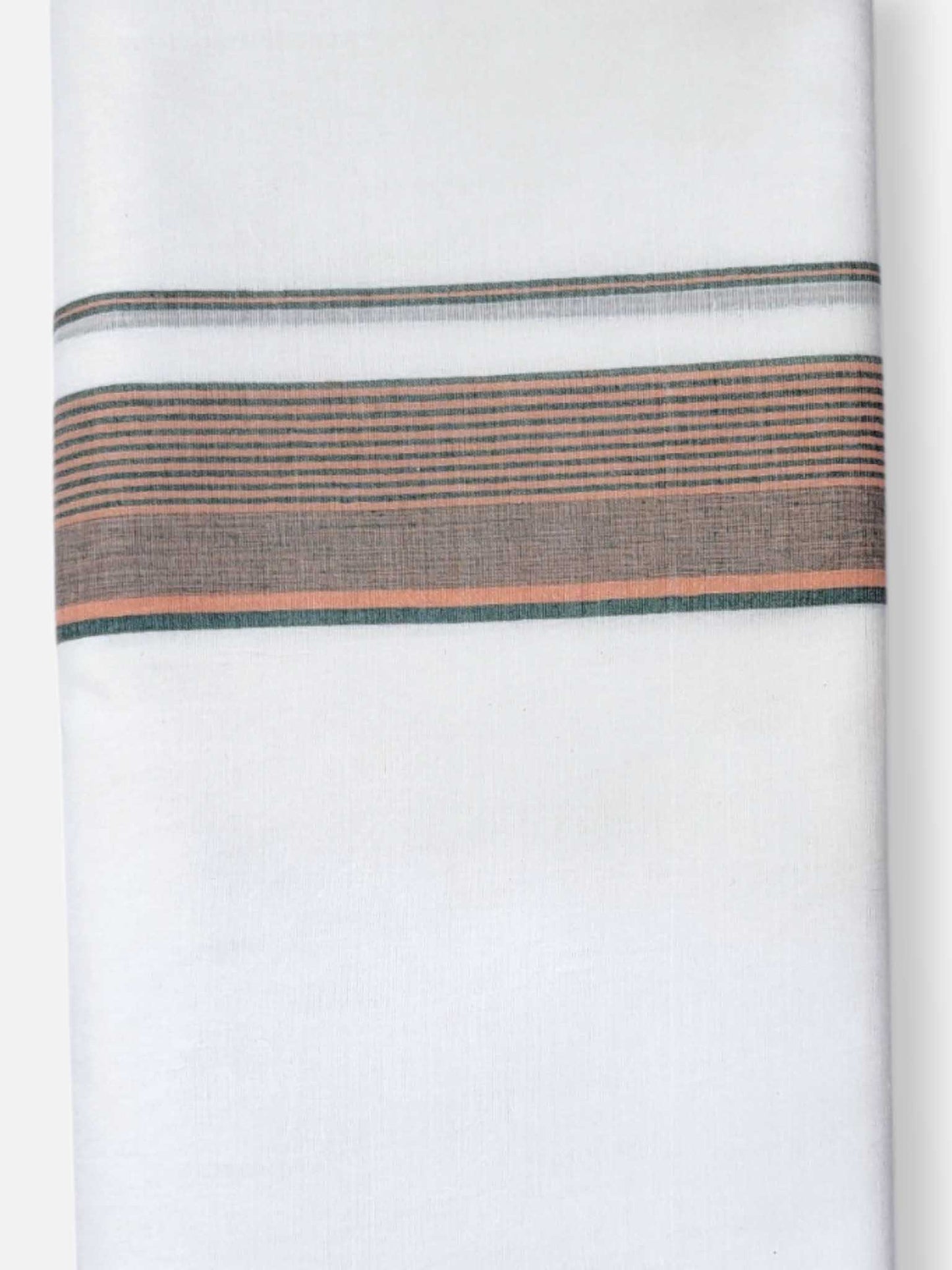 Pure White Cotton Men's Double Dhoti