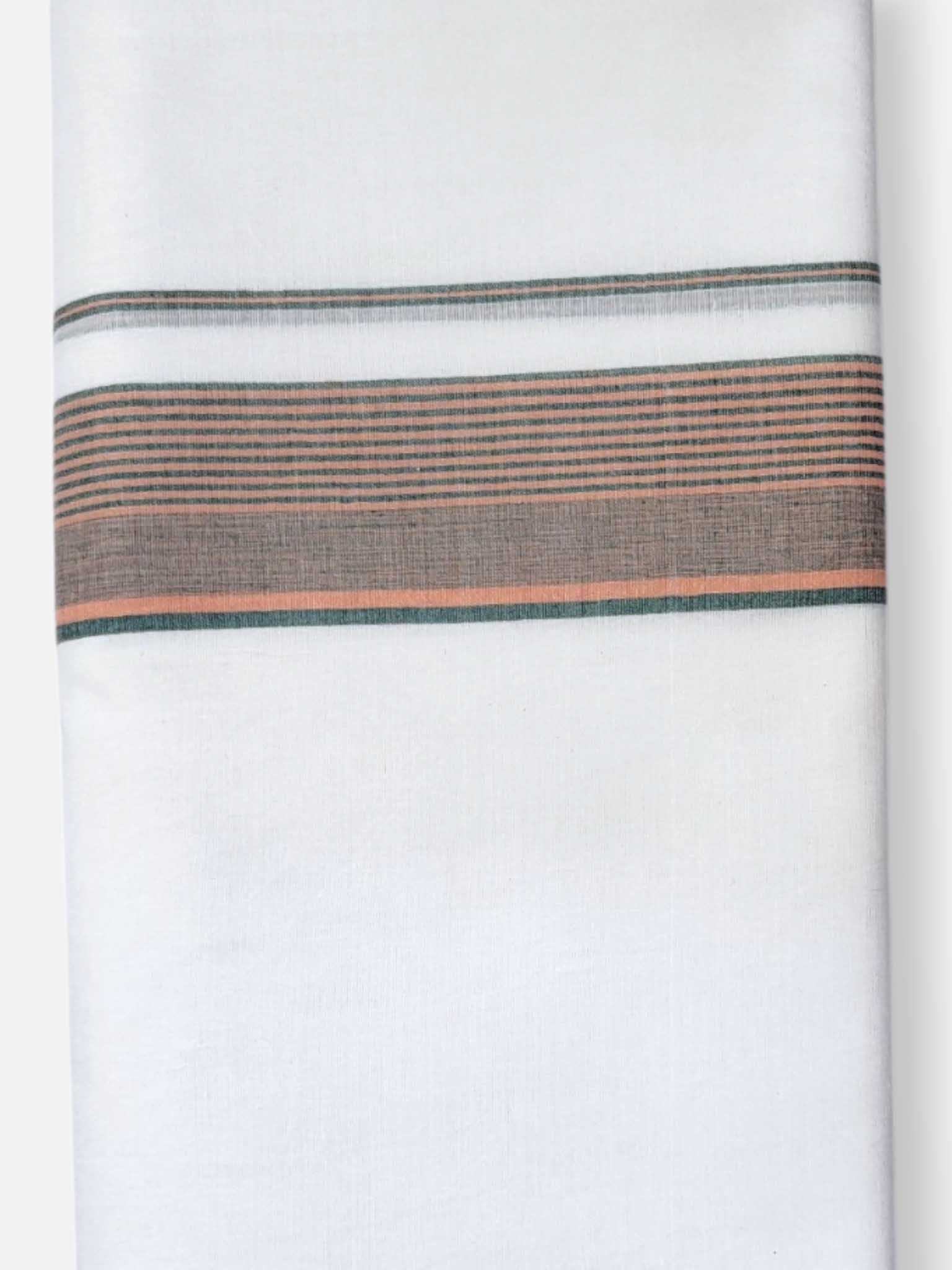 Pure White Cotton Men's Double Dhoti