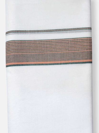 Pure White Cotton Men's Double Dhoti