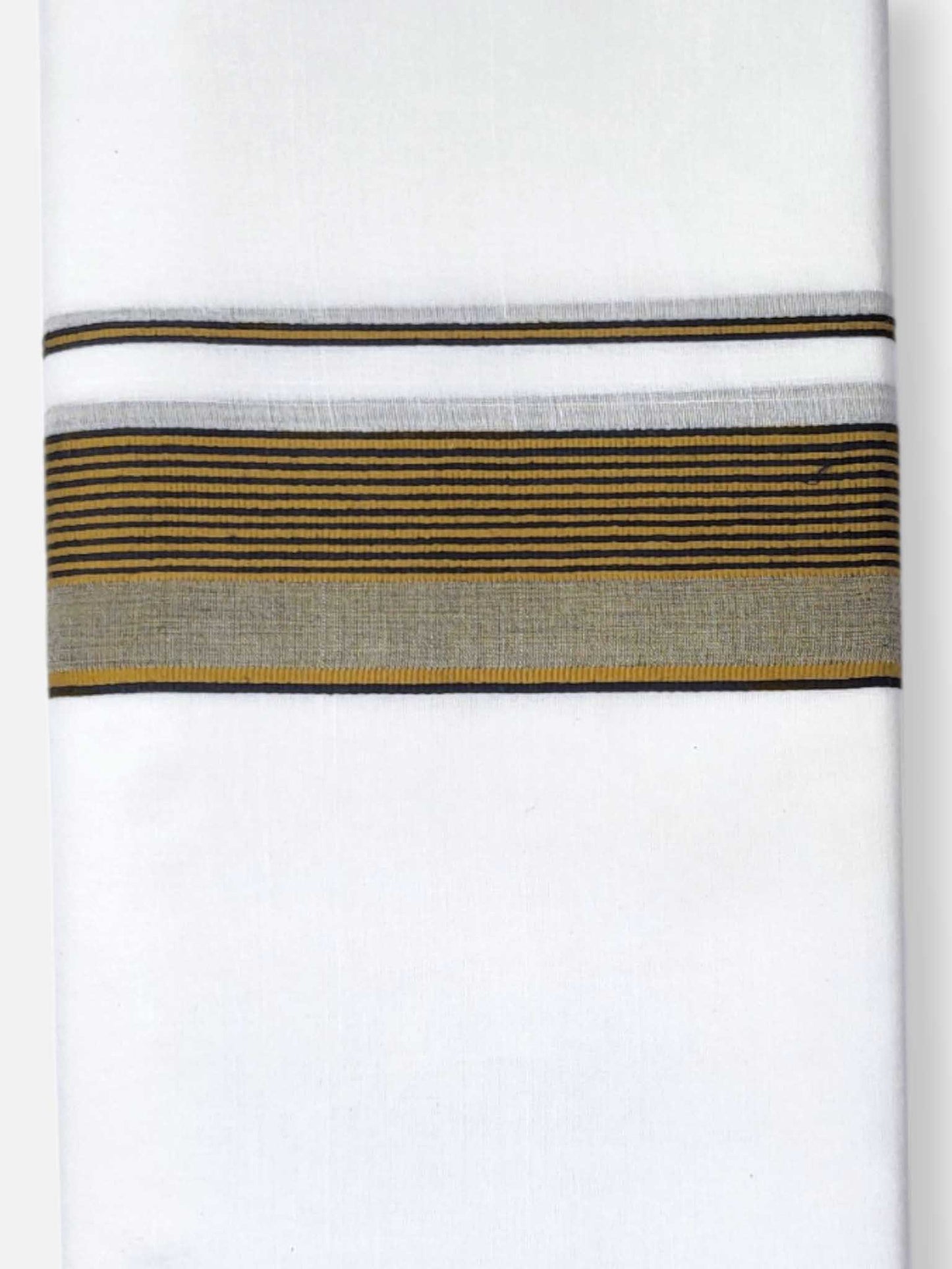 Pure White Cotton Men's Double Dhoti