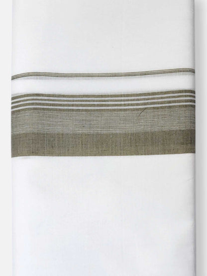 Pure White Cotton Men's Double Dhoti