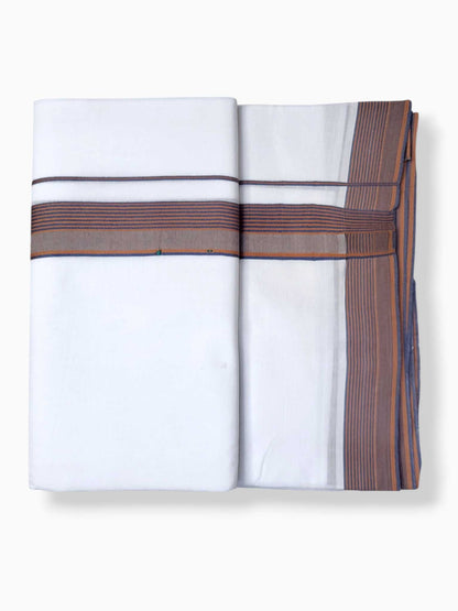 Pure White Cotton Men's Double Dhoti