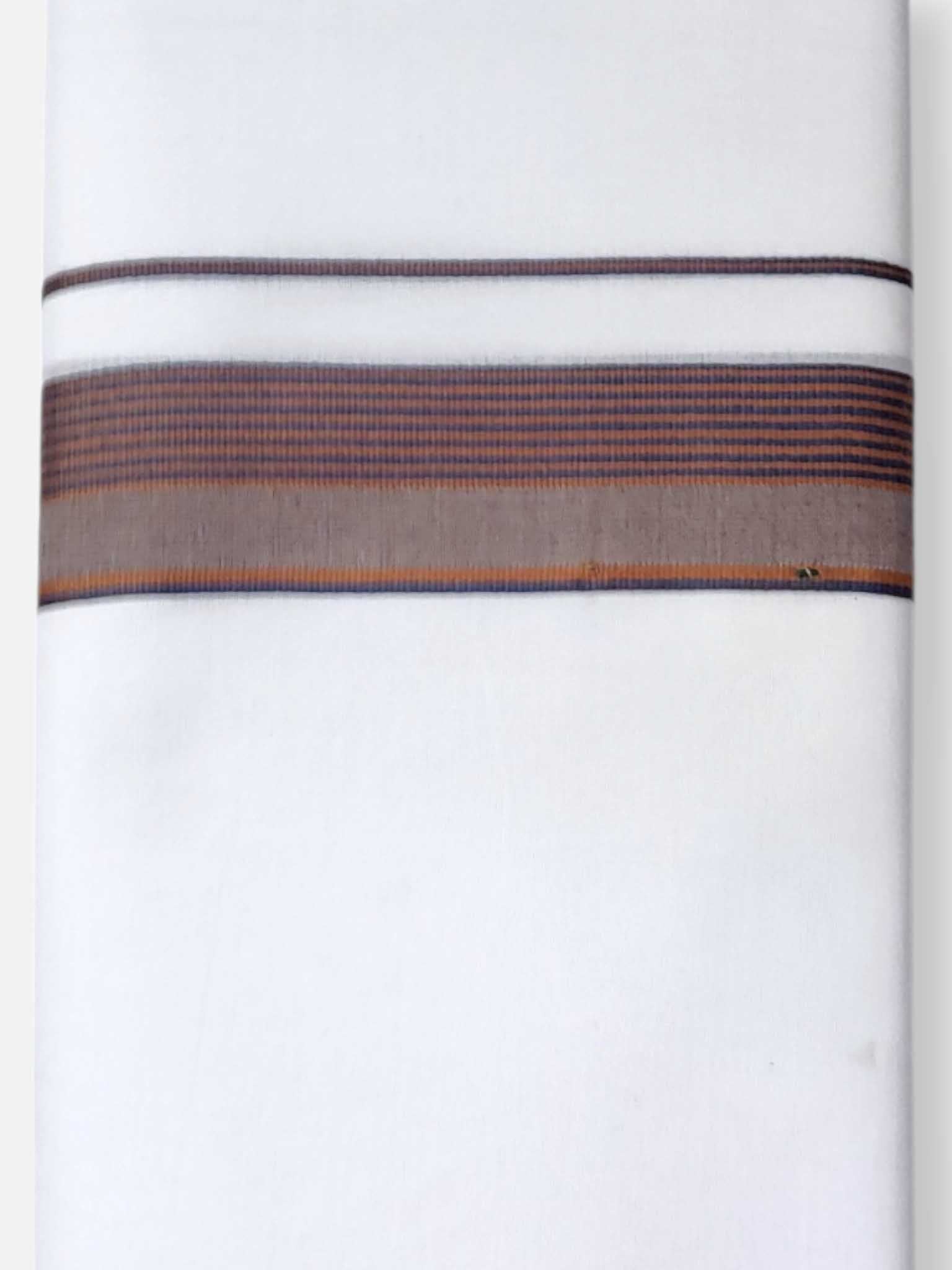 Pure White Cotton Men's Double Dhoti