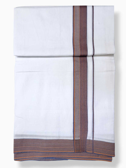 Pure White Cotton Men's Double Dhoti