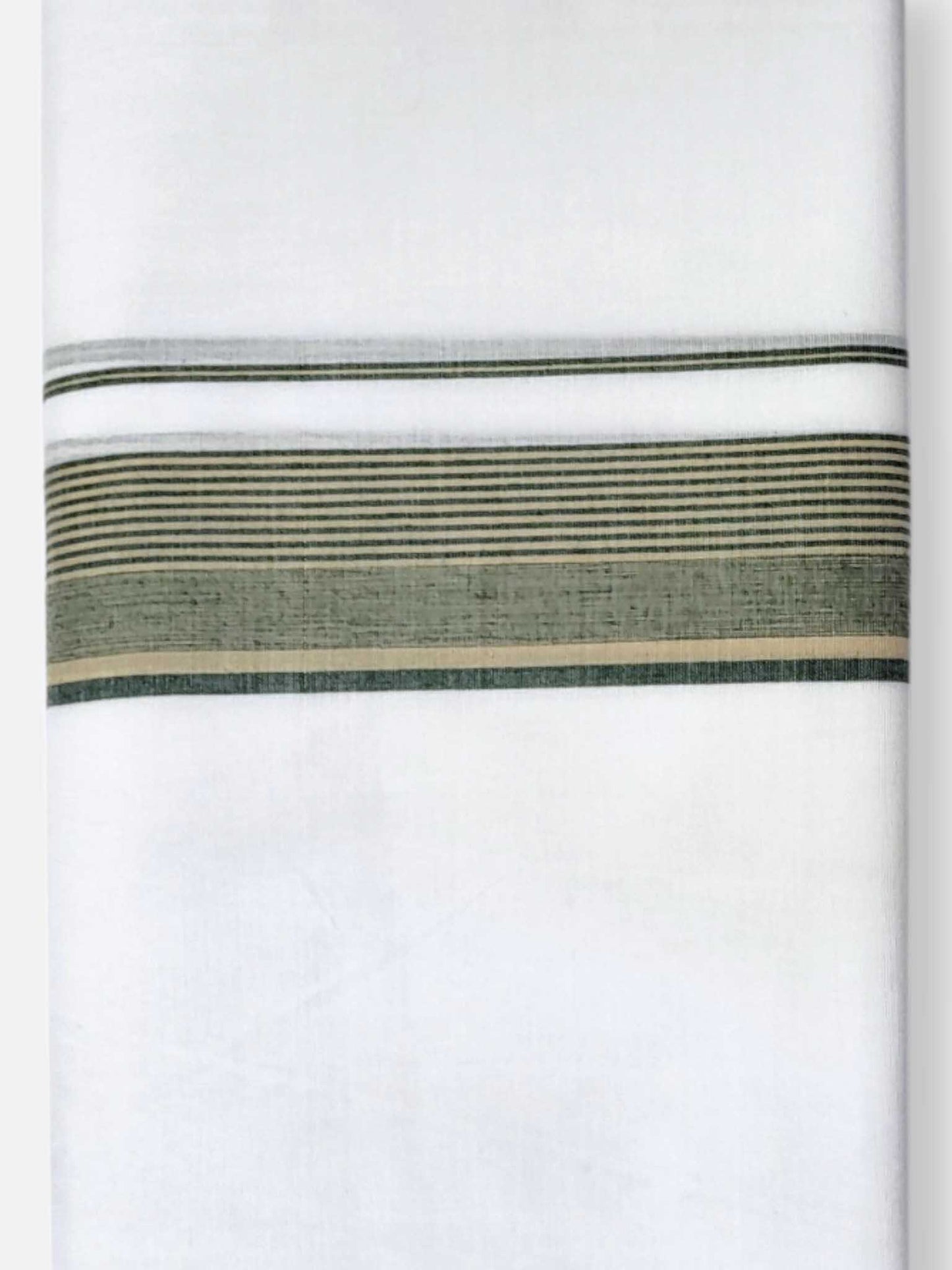 Pure White Cotton Men's Double Dhoti