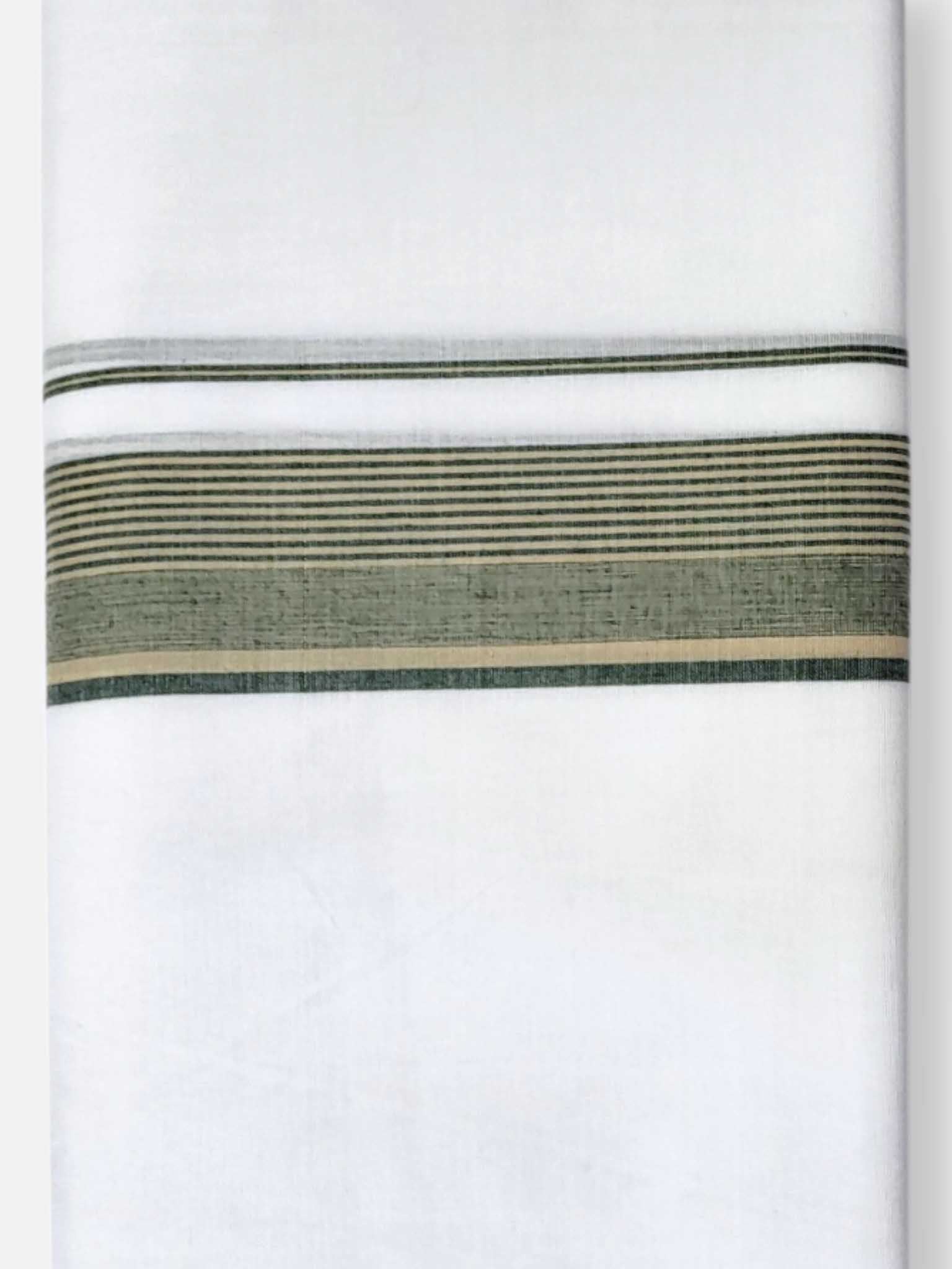 Pure White Cotton Men's Double Dhoti