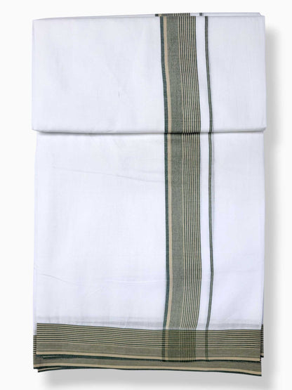 Pure White Cotton Men's Double Dhoti