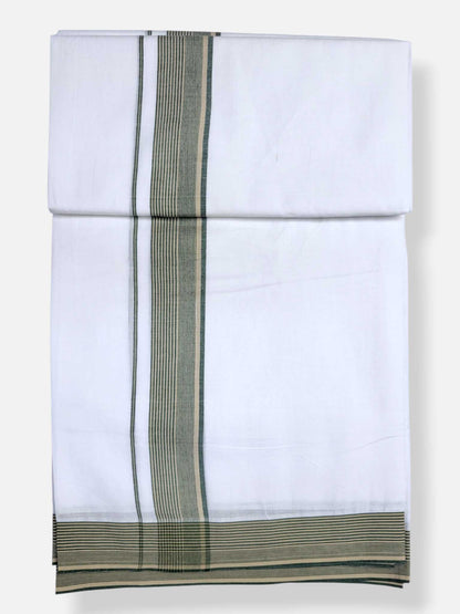 Pure White Cotton Men's Double Dhoti