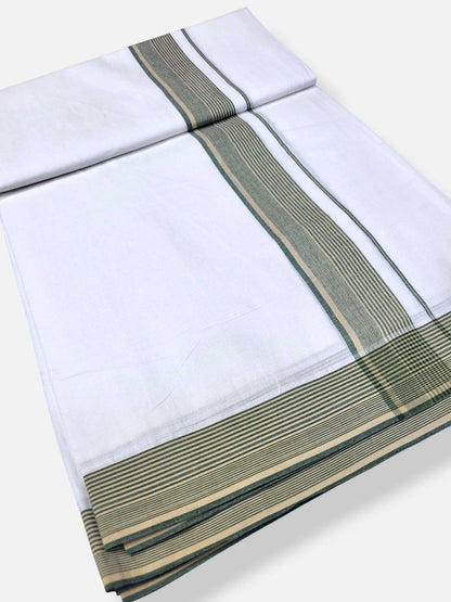 Pure White Cotton Men's Double Dhoti
