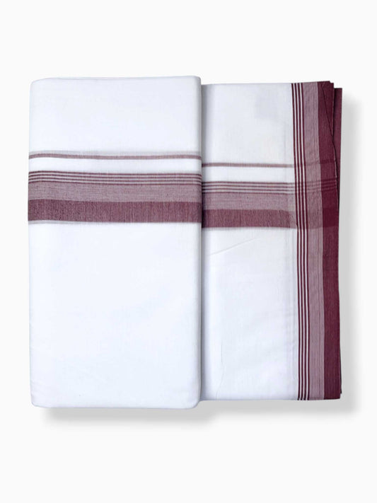 Pure White Cotton Men's Double Dhoti