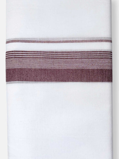 Pure White Cotton Men's Double Dhoti