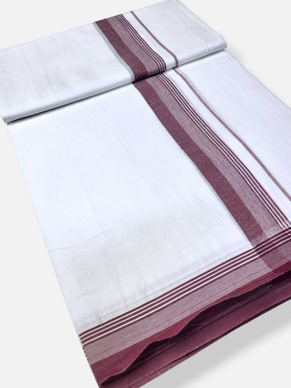 Pure White Cotton Men's Double Dhoti