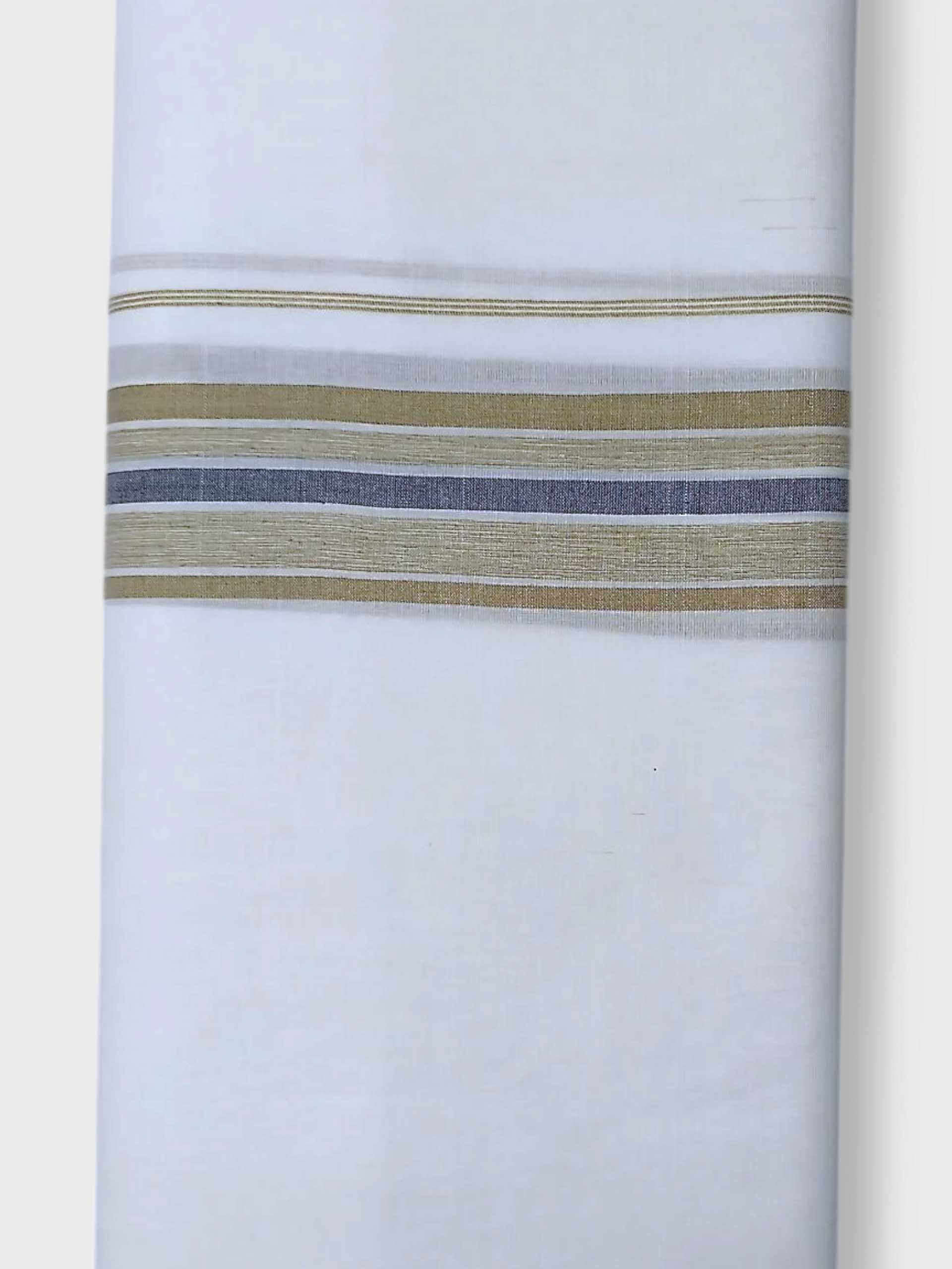 Pure White Cotton Men's Double Dhoti