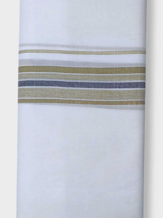 Pure White Cotton Men's Double Dhoti