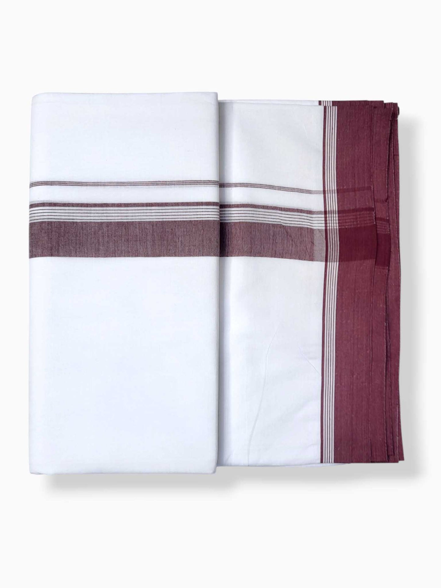 Pure White Cotton Men's Double Dhoti