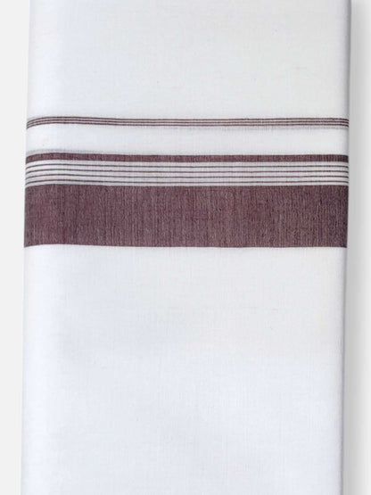 Pure White Cotton Men's Double Dhoti