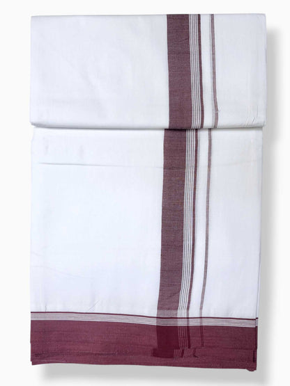 Pure White Cotton Men's Double Dhoti