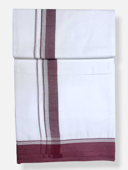 Pure White Cotton Men's Double Dhoti