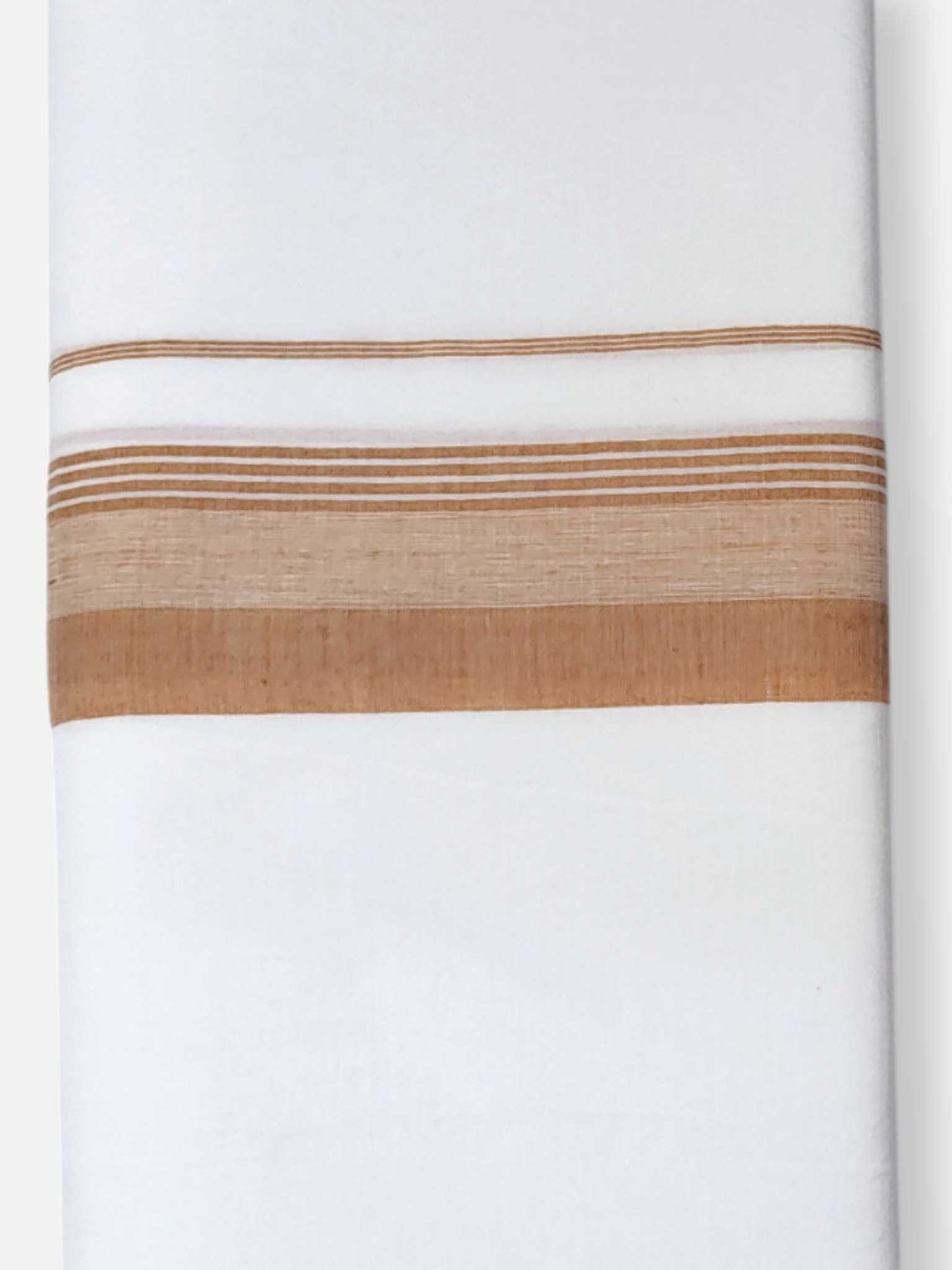 Pure White Cotton Men's Double Dhoti