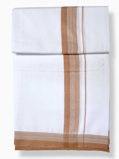 Pure White Cotton Men's Double Dhoti