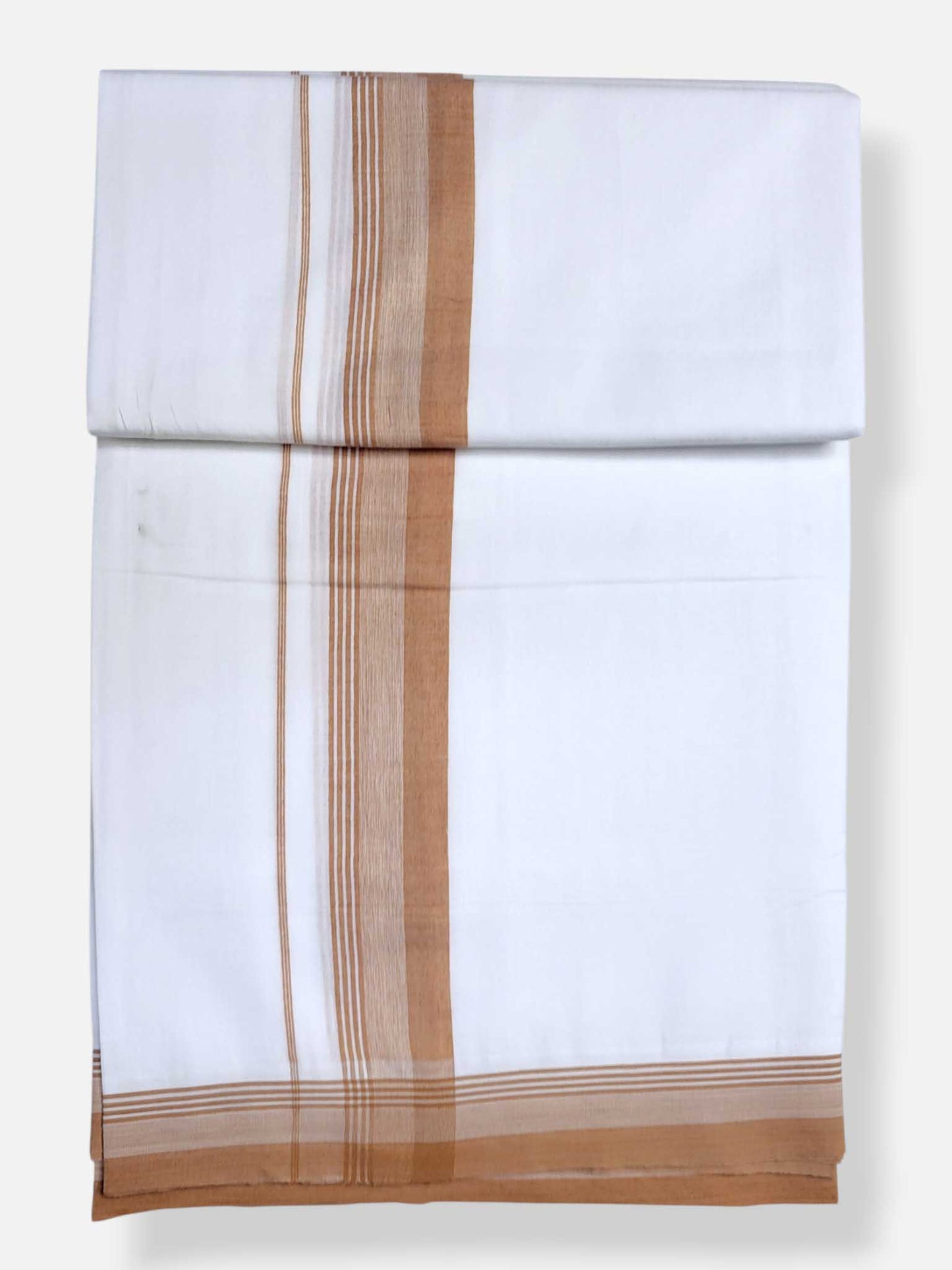 Pure White Cotton Men's Double Dhoti