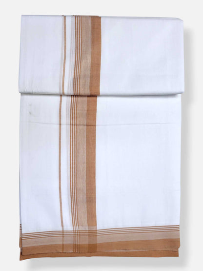 Pure White Cotton Men's Double Dhoti