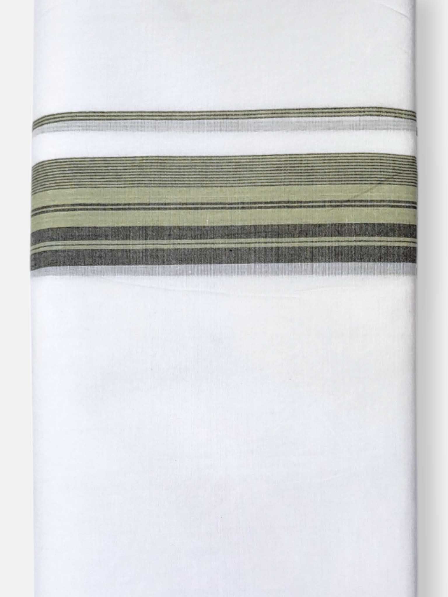 Pure White Cotton Men's Double Dhoti