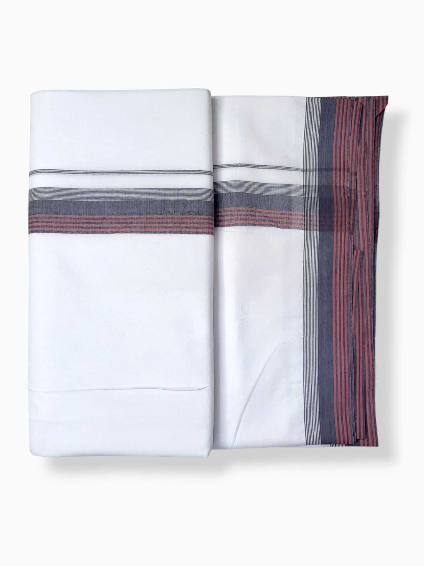 Pure White Cotton Men's Double Dhoti