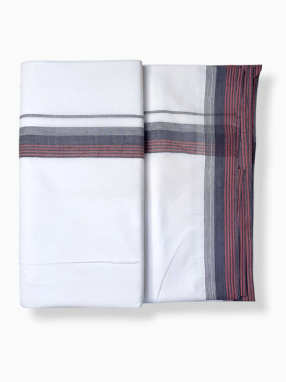Pure White Cotton Men's Double Dhoti