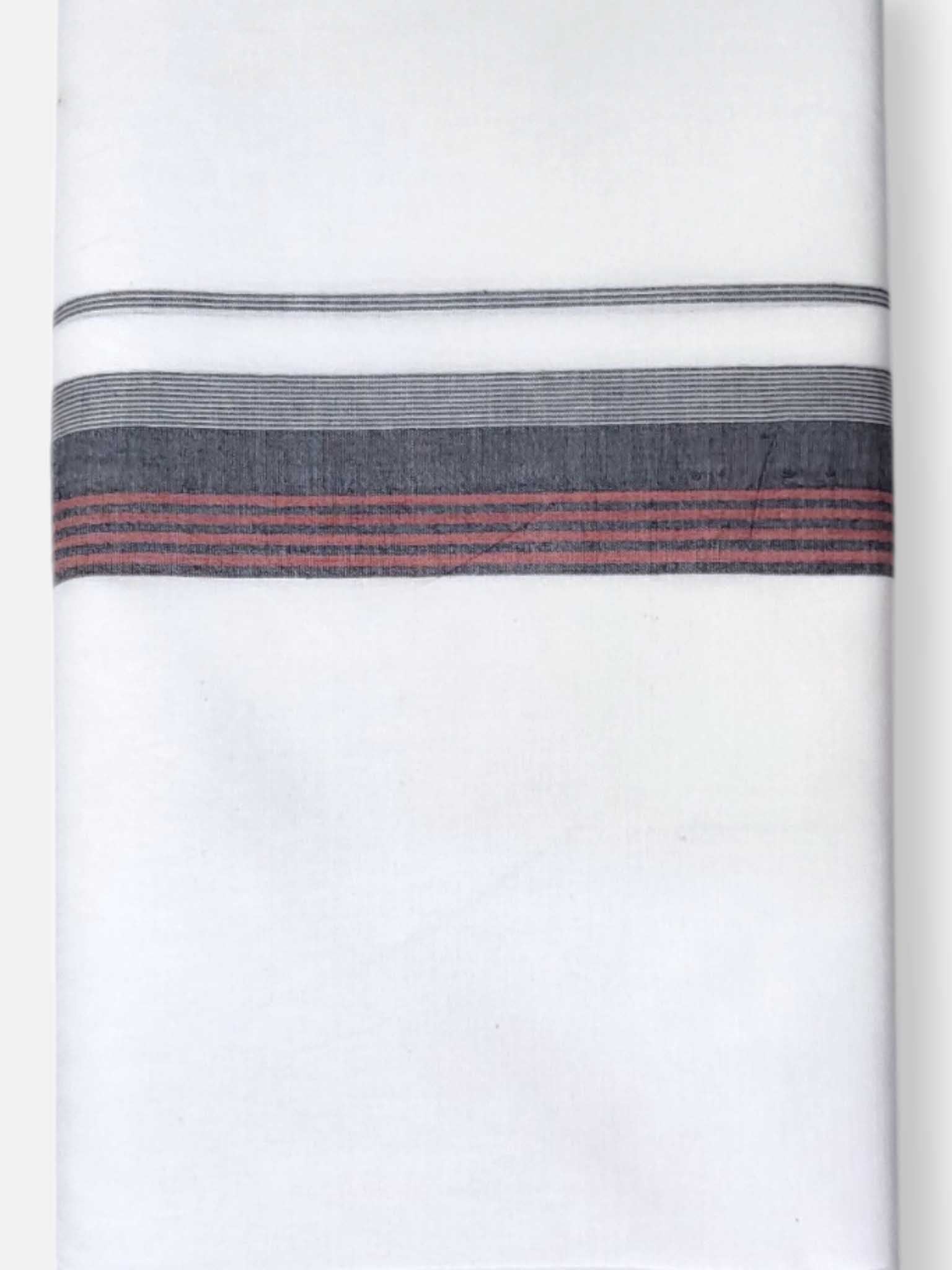 Pure White Cotton Men's Double Dhoti