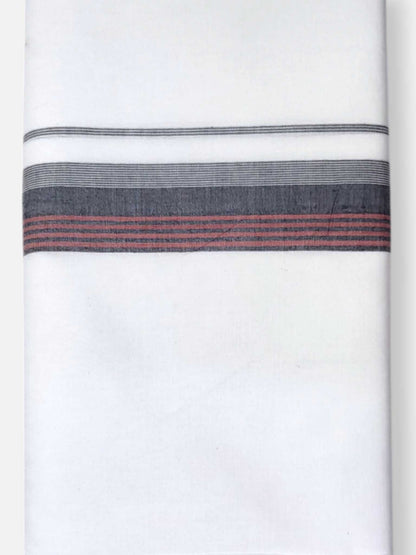Pure White Cotton Men's Double Dhoti