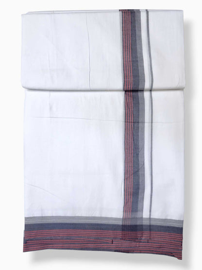 Pure White Cotton Men's Double Dhoti