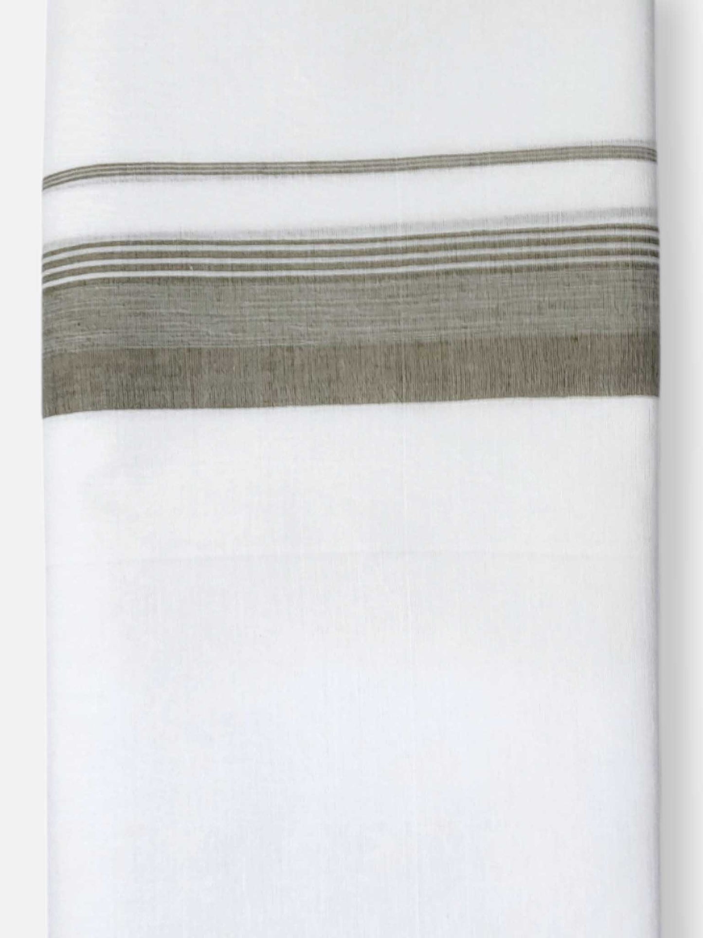 Pure White Cotton Men's Double Dhoti